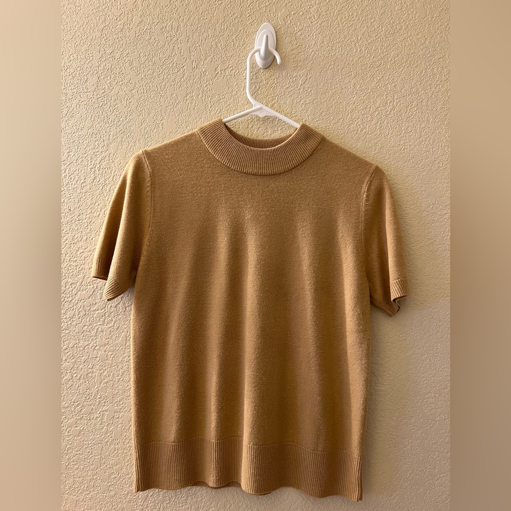 Tan short sleeve sweater